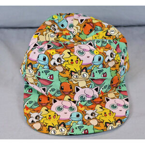 Pokemon Snapback Hat Cap Pikachu Bulbasaur Jigglypuff Mens OSFA Adjustable 2018